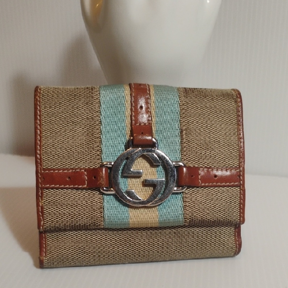 Gucci Brown and Blue Wallet